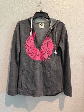 Vintage Roxy V Neck Hoodie - Size S